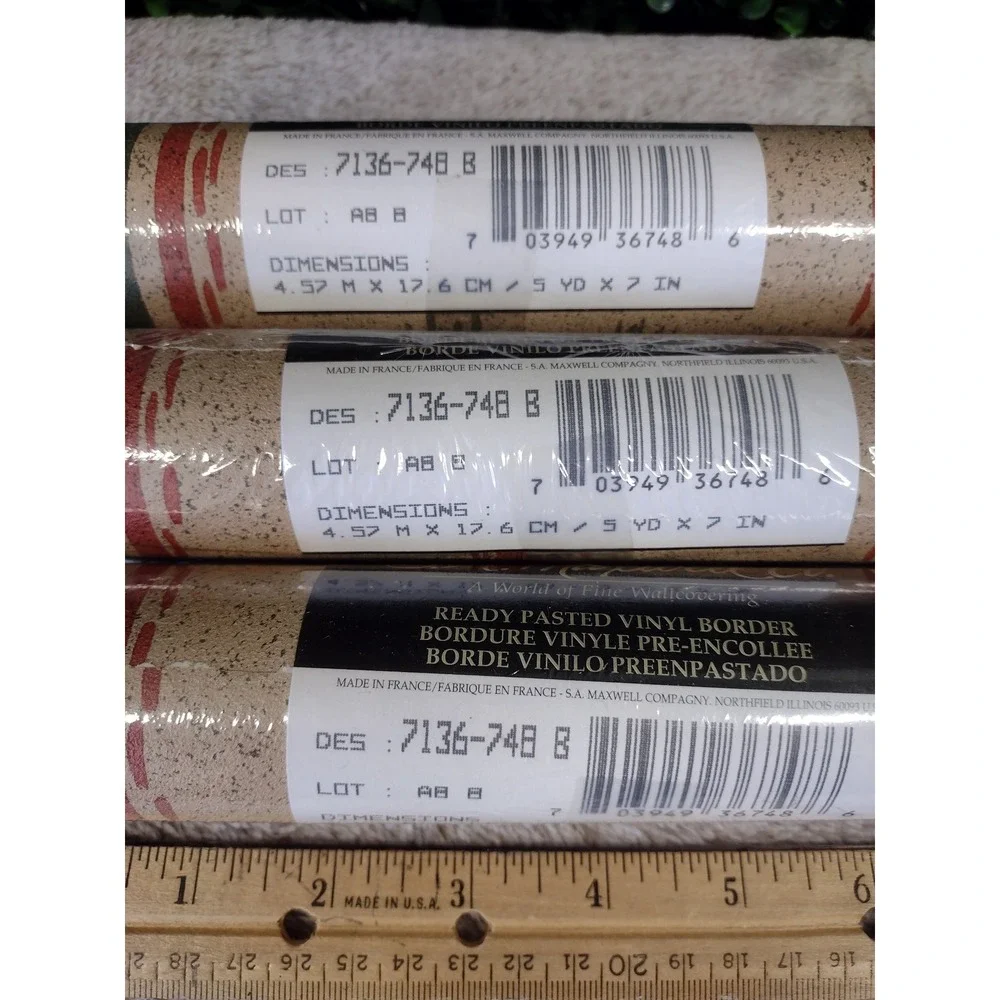 Southwestern / Santa Fe 3 Rolls Wallpaper Border Prepasted Vinyl‎ S.A. Maxwell